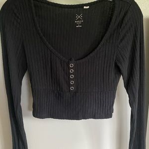 Pacsun cropped black long sleeve